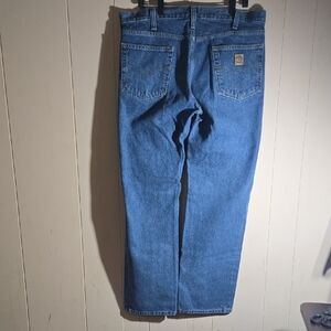 Carhartt Men's Relaxed Fit 36X32 Blue Jeans